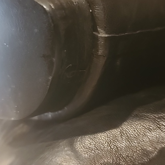 BLACK LEATHER KNEE BOOTS - Picture 6 of 9